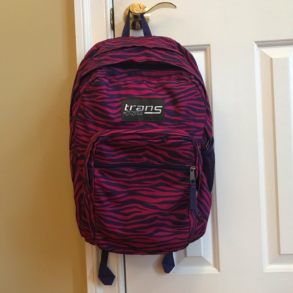 Trans by JanSport Pink & Purple Zebra Backpack
